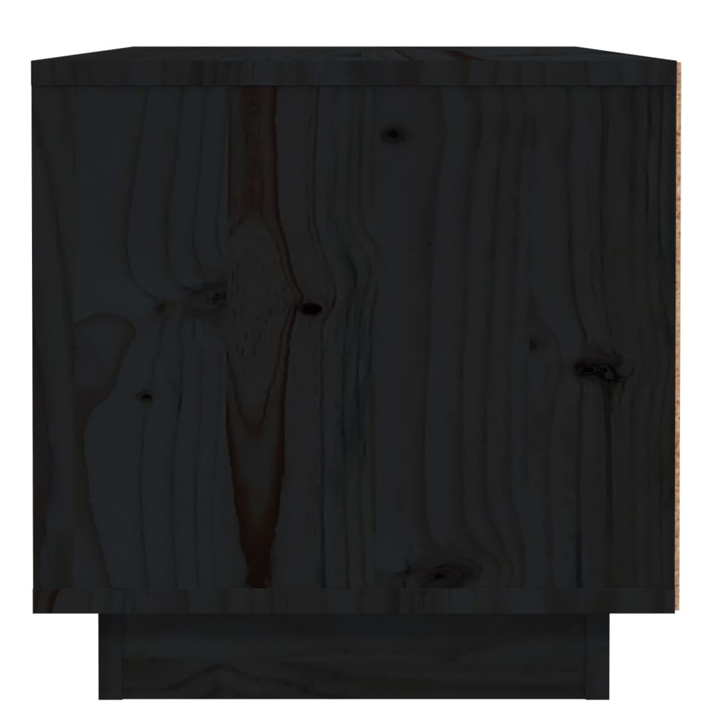 Noćni ormarići 2 kom crni 40 x 34 x 35 cm od masivne borovine