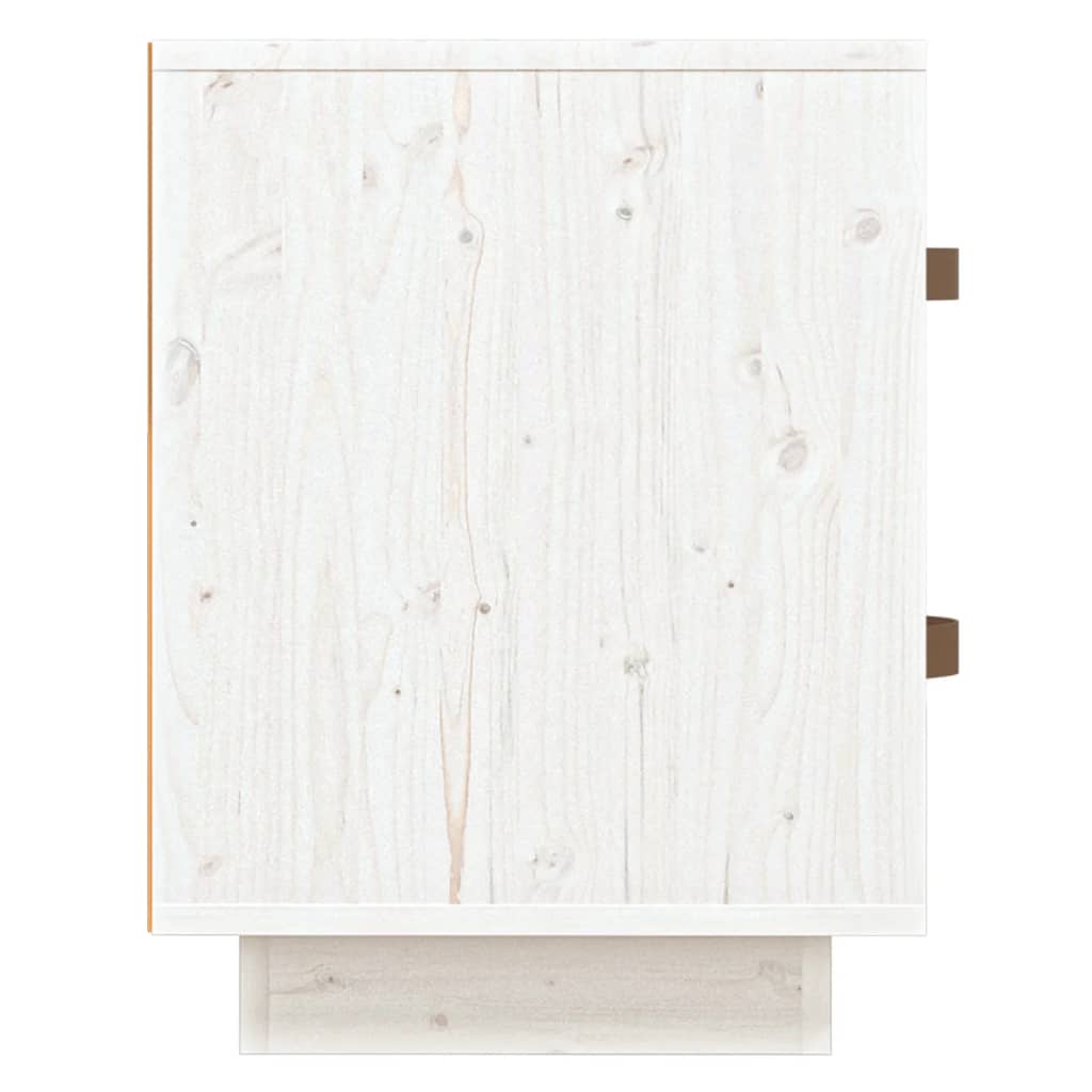 Noćni ormarić bijeli 40 x 34 x 45 cm od masivne borovine