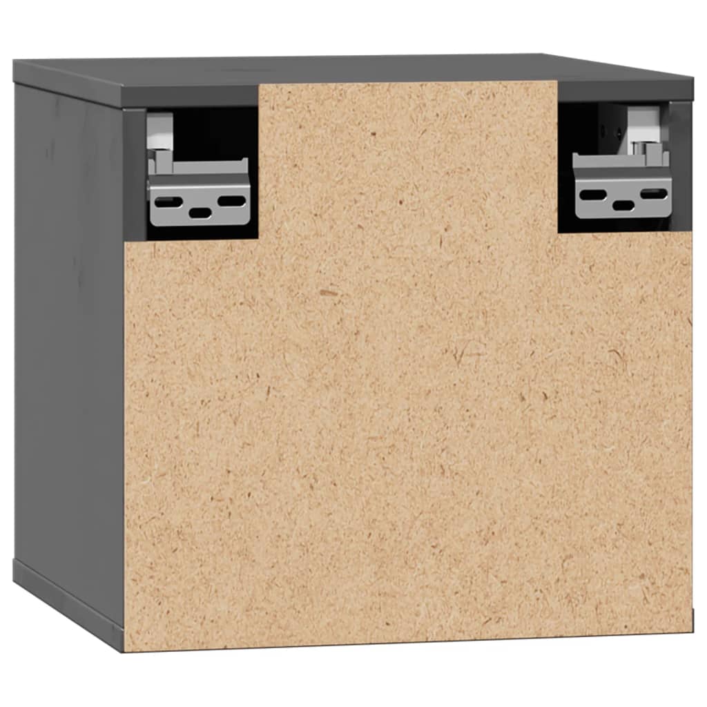 Zidni ormarić sivi 31,5 x 30 x 30 cm od masivne borovine