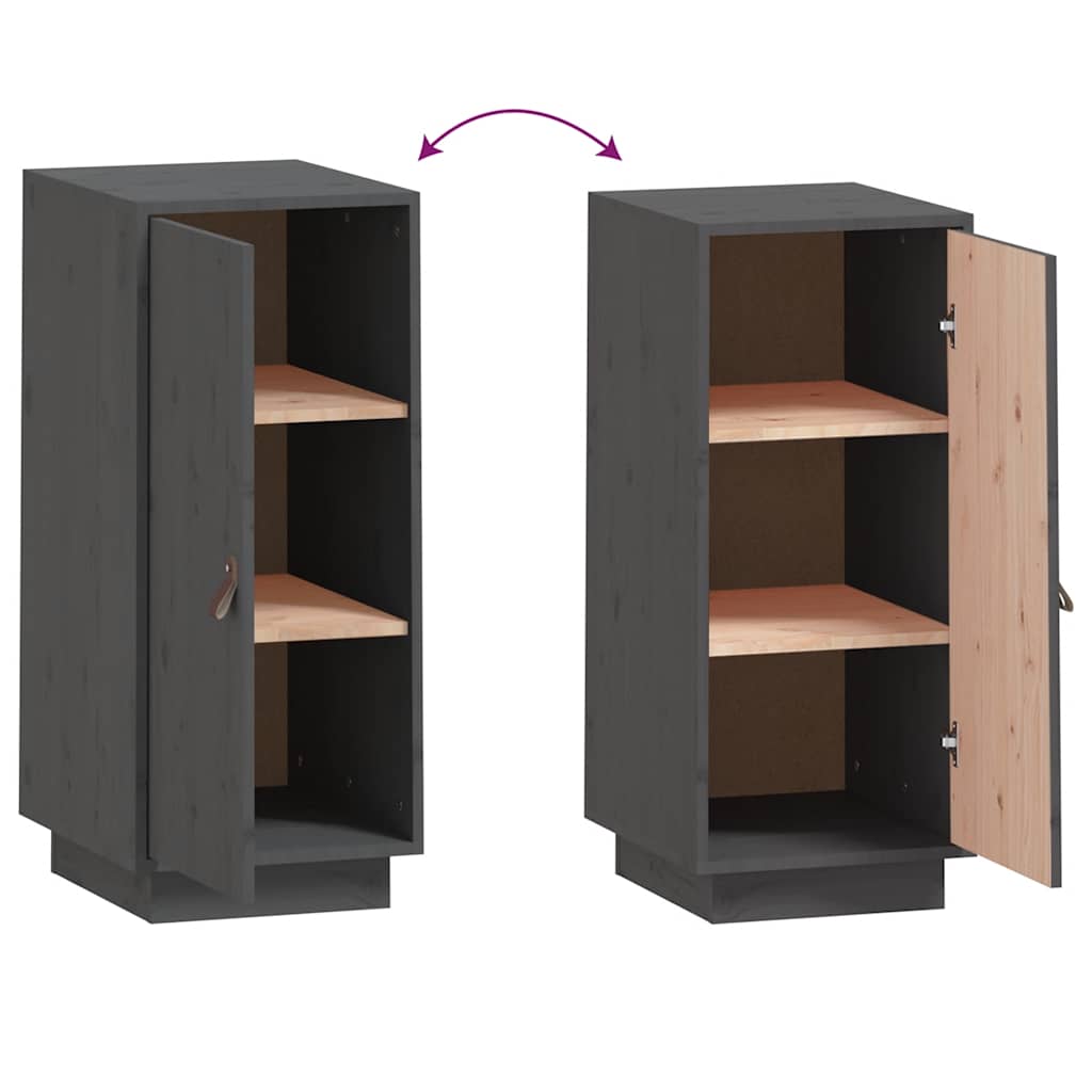 Komoda siva 34 x 40 x 75 cm od masivne borovine