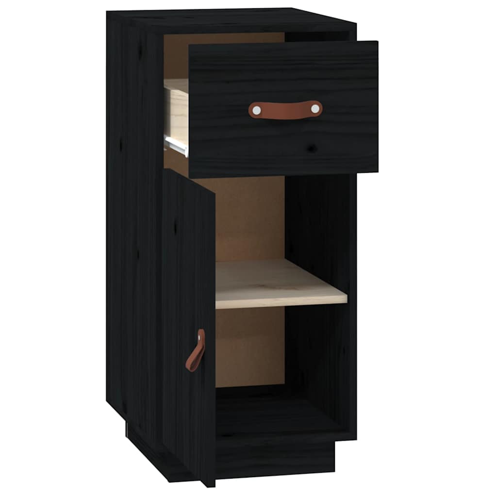 Komoda crna 34 x 40 x 75 cm od masivne borovine