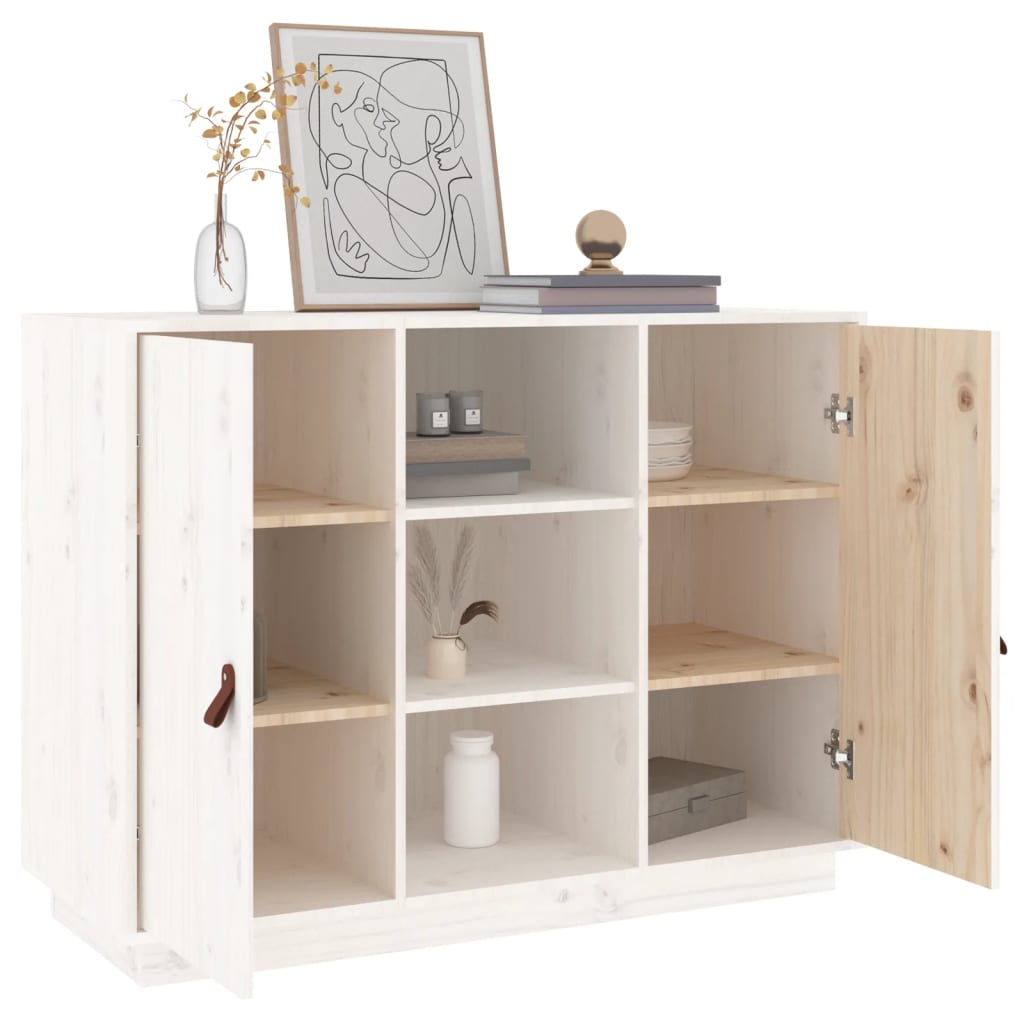 Komoda bijela 100 x 40 x 75 cm od masivne borovine