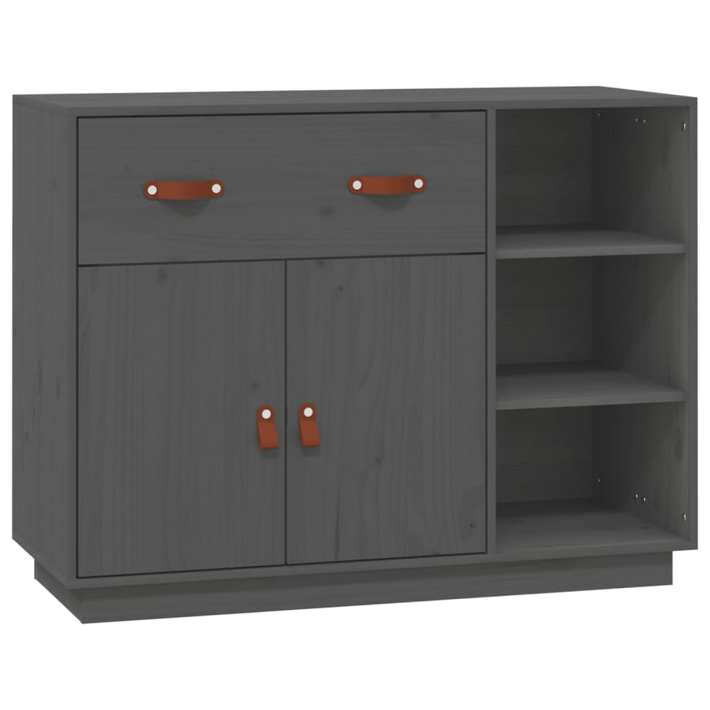 Komoda siva 98,5x40x75 cm od masivne borovine
