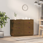 Komoda smeđa boja meda 100 x 40 x 75 cm od masivne borovine