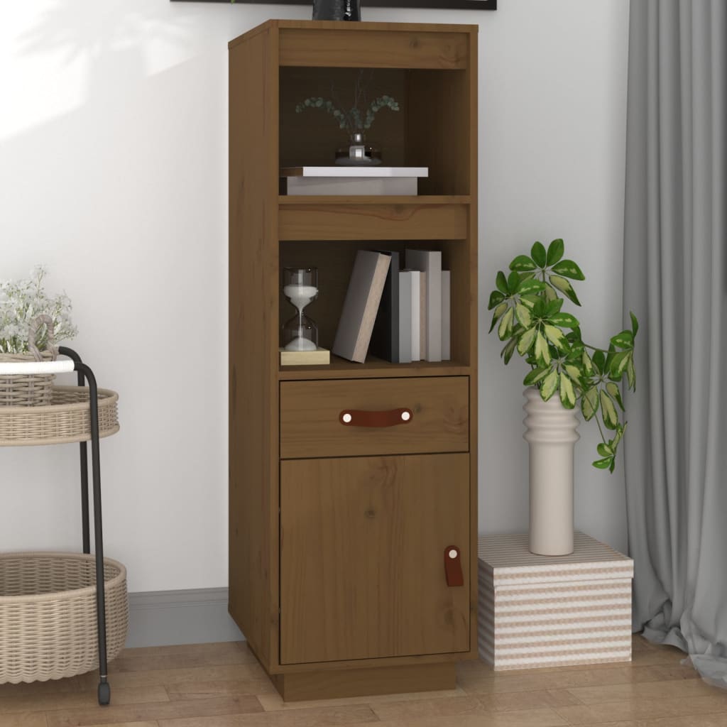 Visoka komoda boja meda 34 x 40 x 108,5 cm od masivne borovine