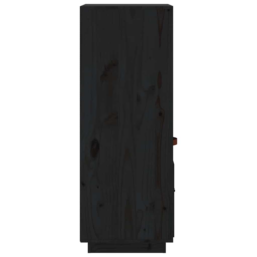 Visoka komoda crni 34 x 40 x 108,5 cm od masivne borovine