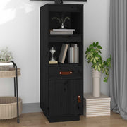 Visoka komoda crni 34 x 40 x 108,5 cm od masivne borovine