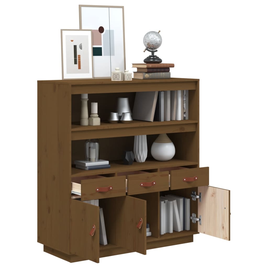 Visoka komoda boja meda 100 x 40 x 108,5 cm od masivne borovine