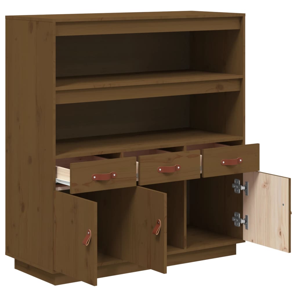 Visoka komoda boja meda 100 x 40 x 108,5 cm od masivne borovine