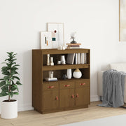 Visoka komoda boja meda 100 x 40 x 108,5 cm od masivne borovine