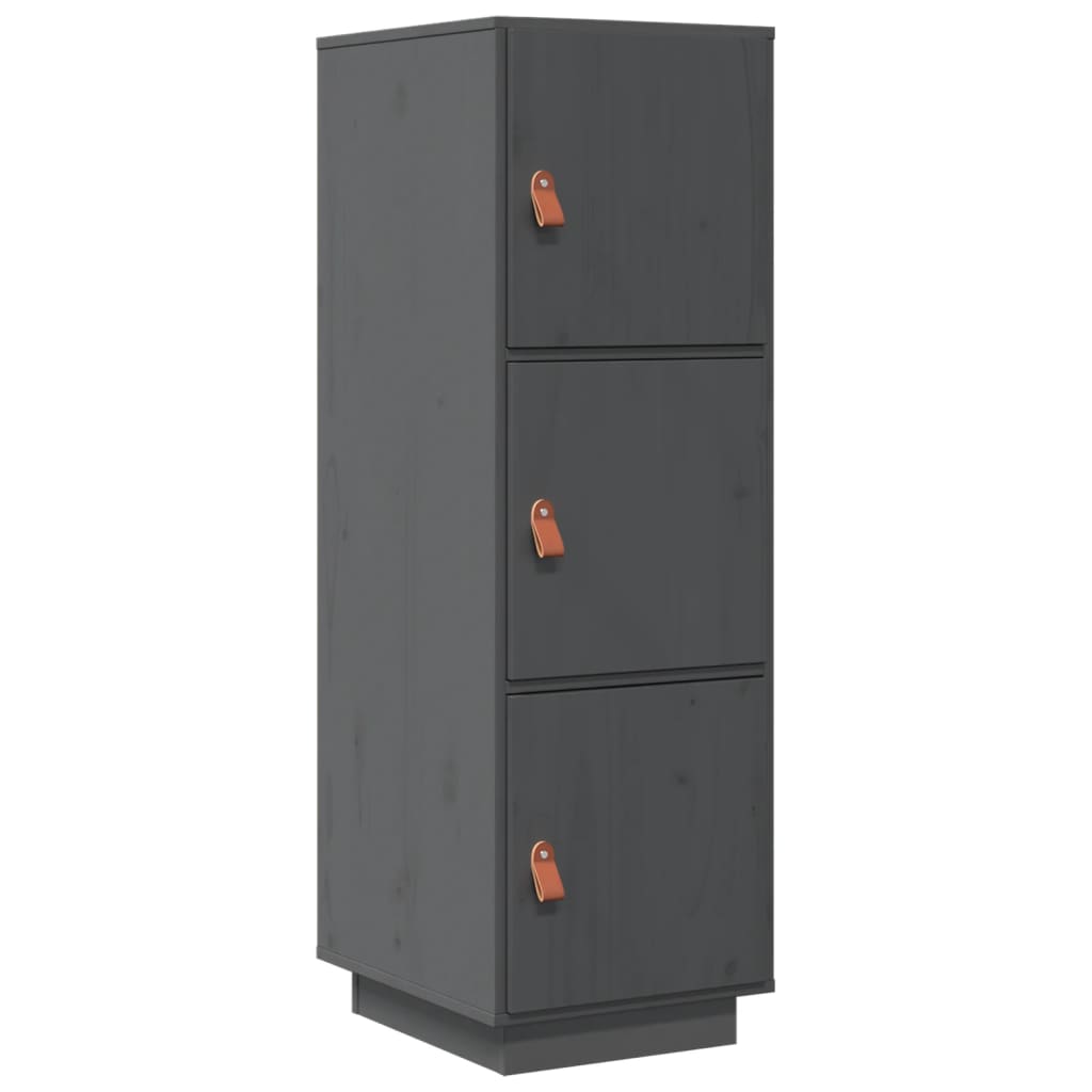 Visoka komoda siva 34 x 40 x 108,5 cm od masivne borovine