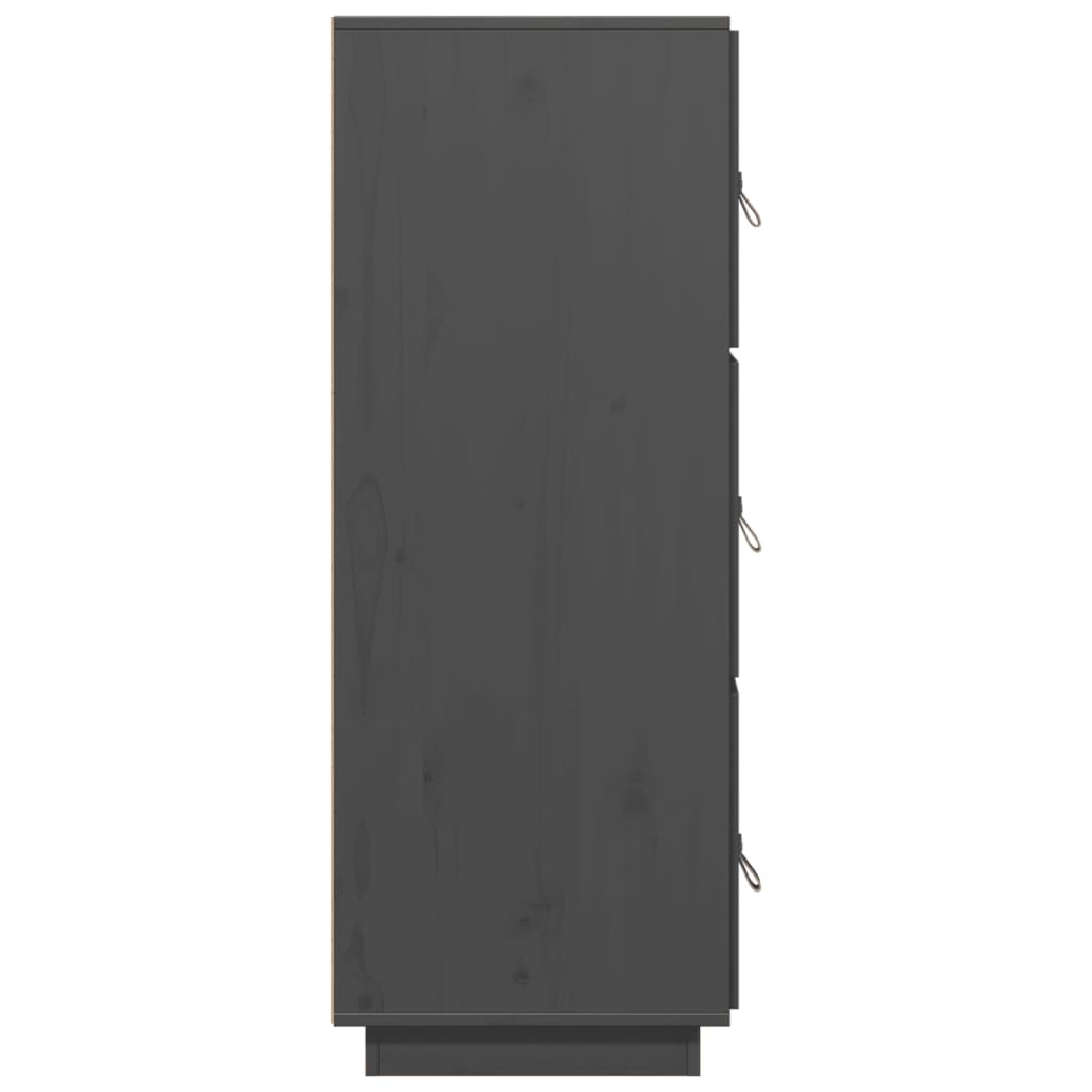 Visoka komoda siva 34 x 40 x 108,5 cm od masivne borovine