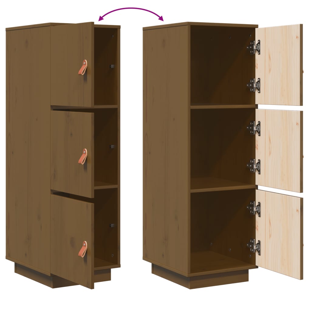 Visoka komoda boja meda 34 x 40 x 108,5 cm od masivne borovine