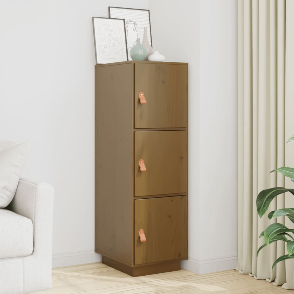 Visoka komoda boja meda 34 x 40 x 108,5 cm od masivne borovine