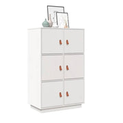 Visoka komoda bijela 67 x 40 x 108,5 cm od masivne borovine