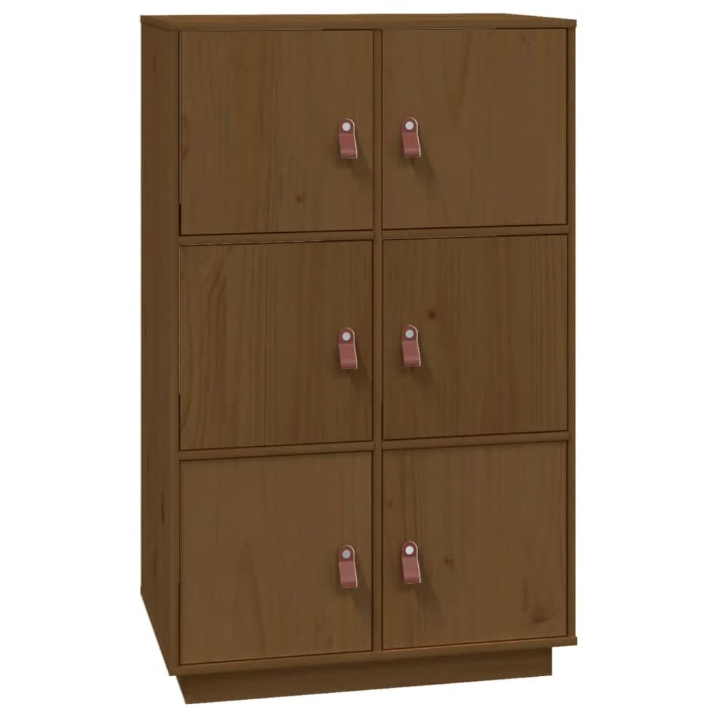 Visoka komoda boja meda 67 x 40 x 108,5 cm od masivne borovine