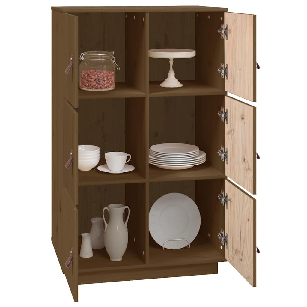 Visoka komoda boja meda 67 x 40 x 108,5 cm od masivne borovine