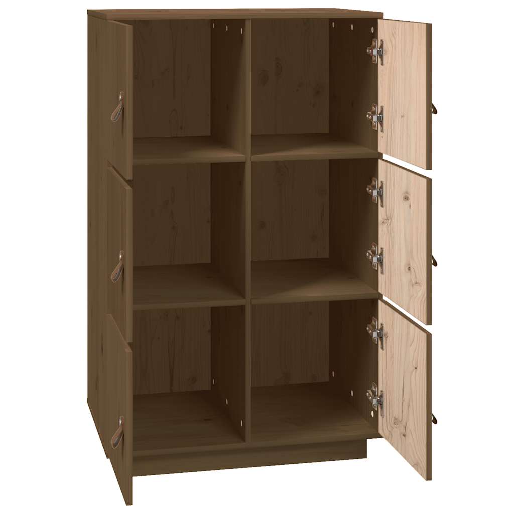 Visoka komoda boja meda 67 x 40 x 108,5 cm od masivne borovine