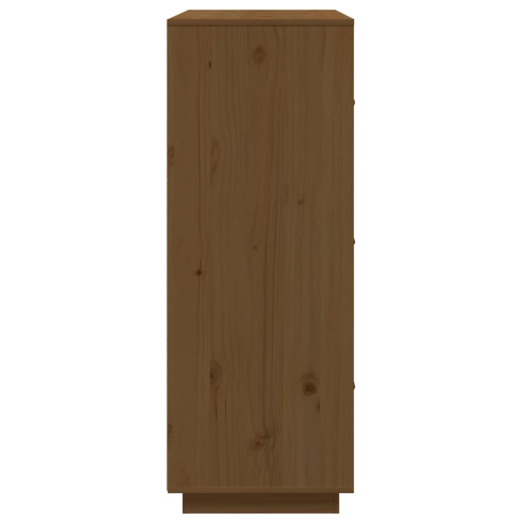 Visoka komoda boja meda 67 x 40 x 108,5 cm od masivne borovine