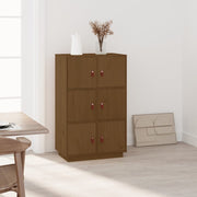 Visoka komoda boja meda 67 x 40 x 108,5 cm od masivne borovine