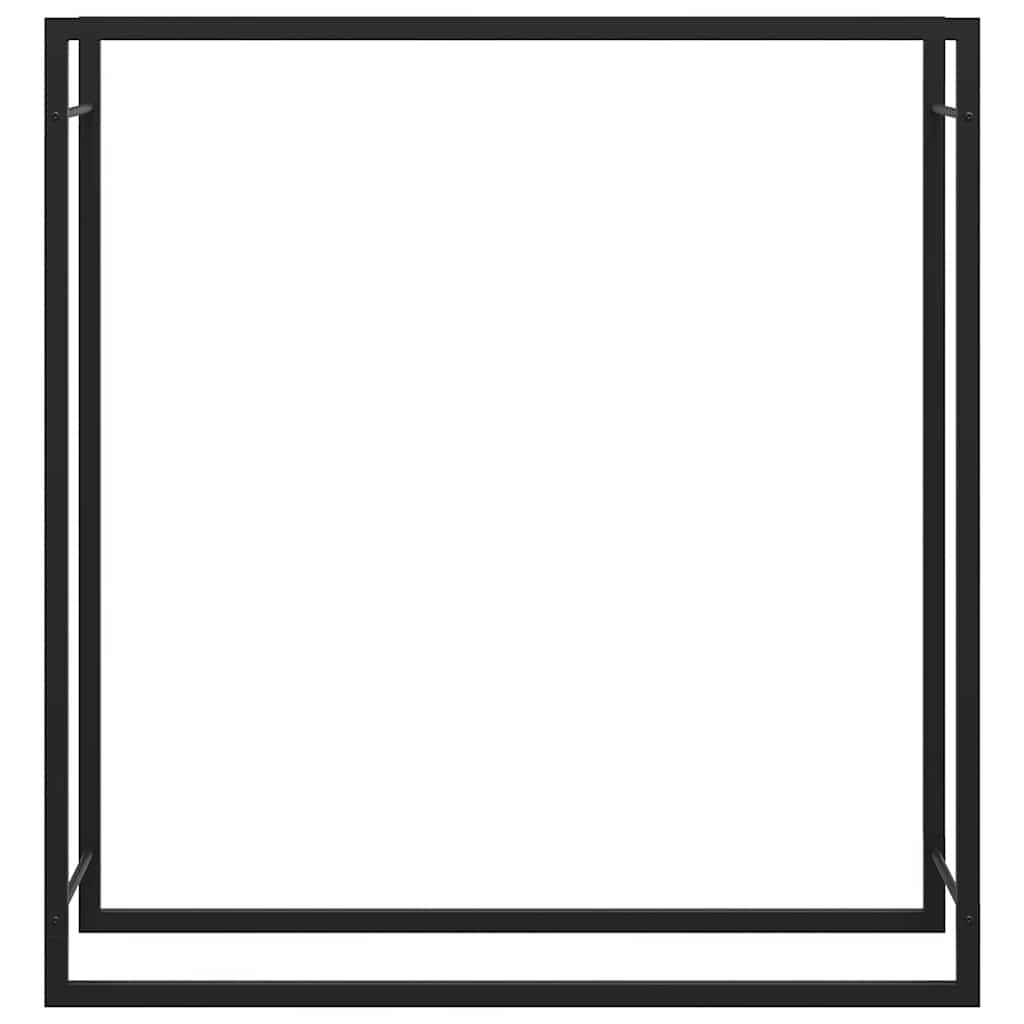 Stalak za drva za ogrjev mat crni 110x28x116 cm čelični