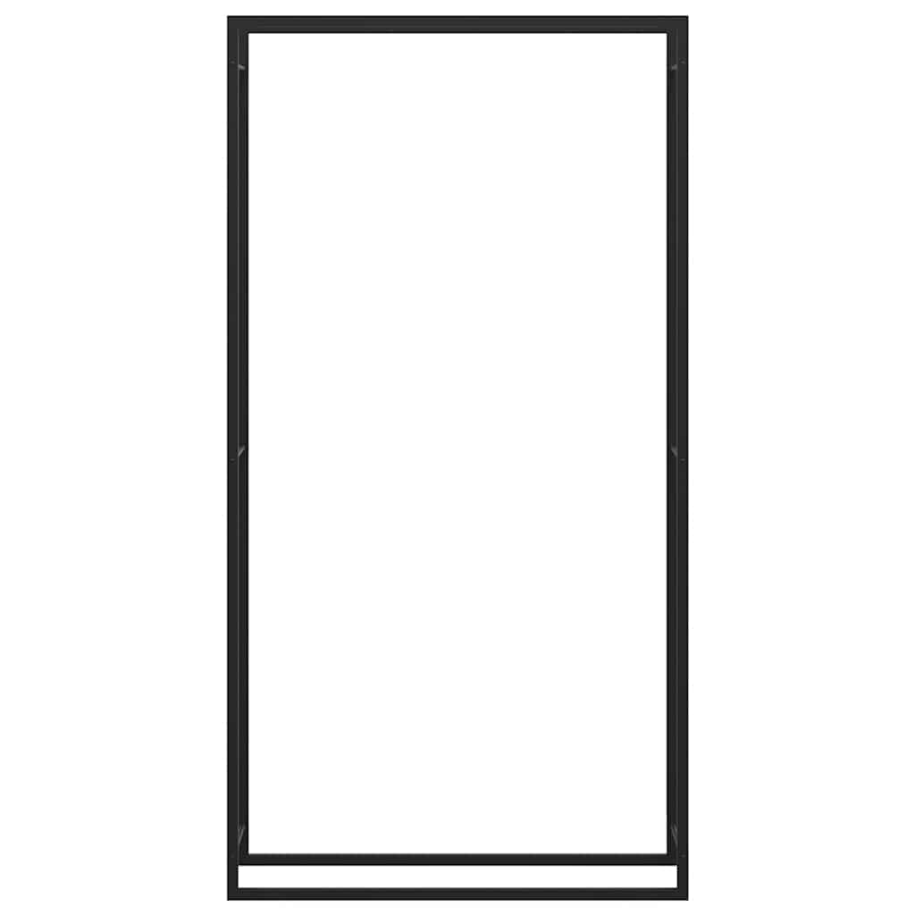 Stalak za drva za ogrjev mat crni 110x28x214 cm čelični