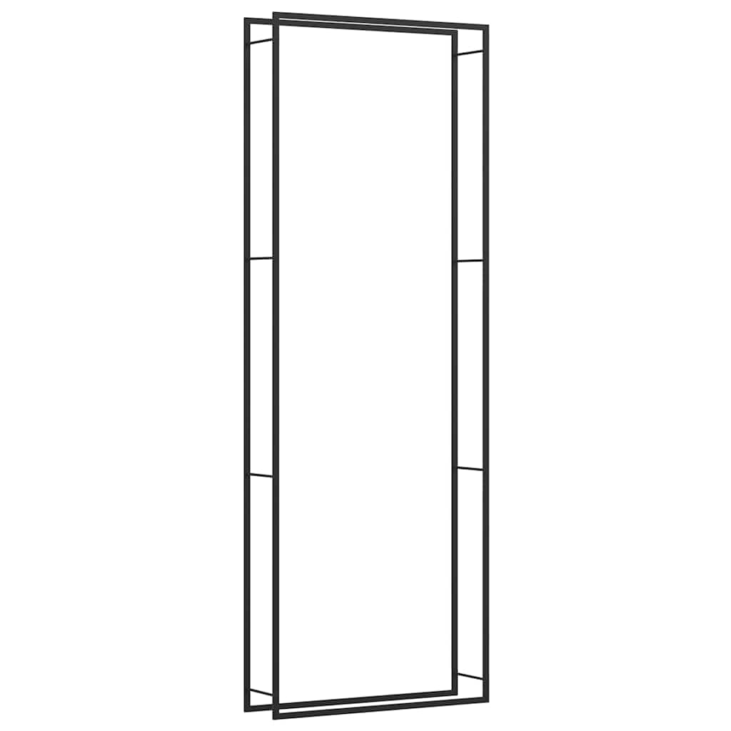 Stalak za drva za ogrjev mat crni 110x28x312 cm čelični
