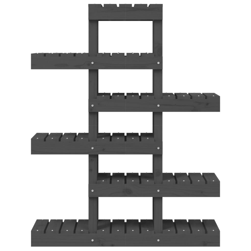 Stalak za biljke siva 85 x 25 x 109,5 cm od masivne borovine