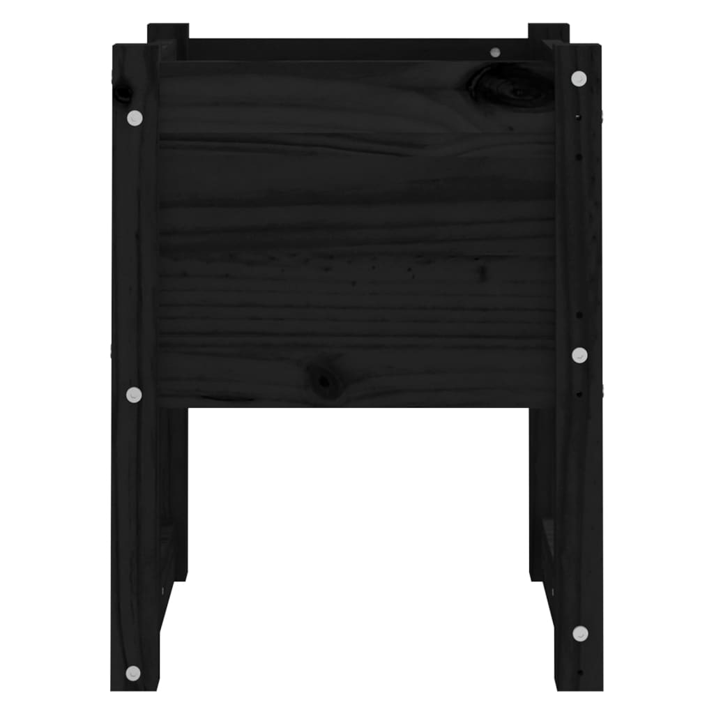 Sadilice 2 kom crne 40 x 40 x 52,5 cm od masivne borovine
