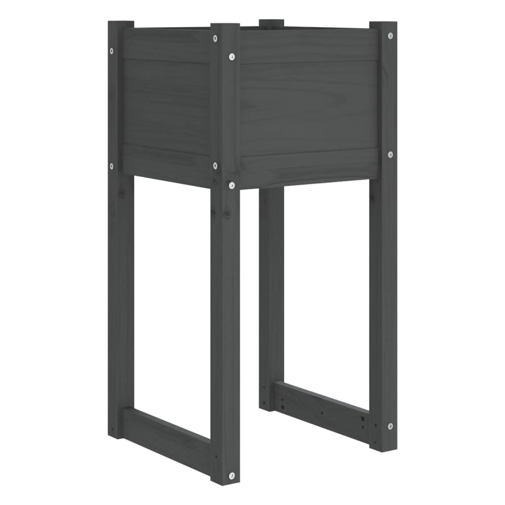 Sadilice 2 kom siva 40x40x81 cm od masivne borovine