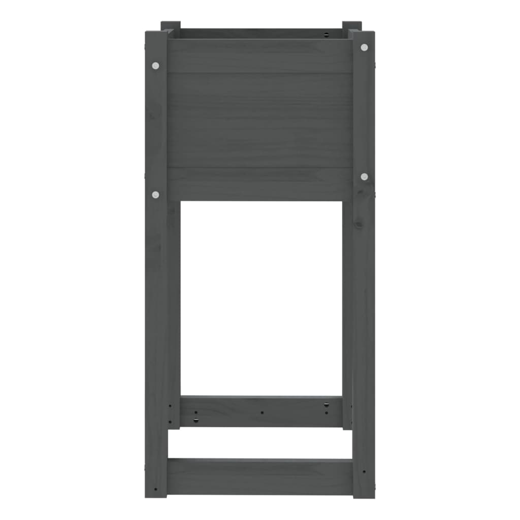Sadilice 2 kom siva 40x40x81 cm od masivne borovine