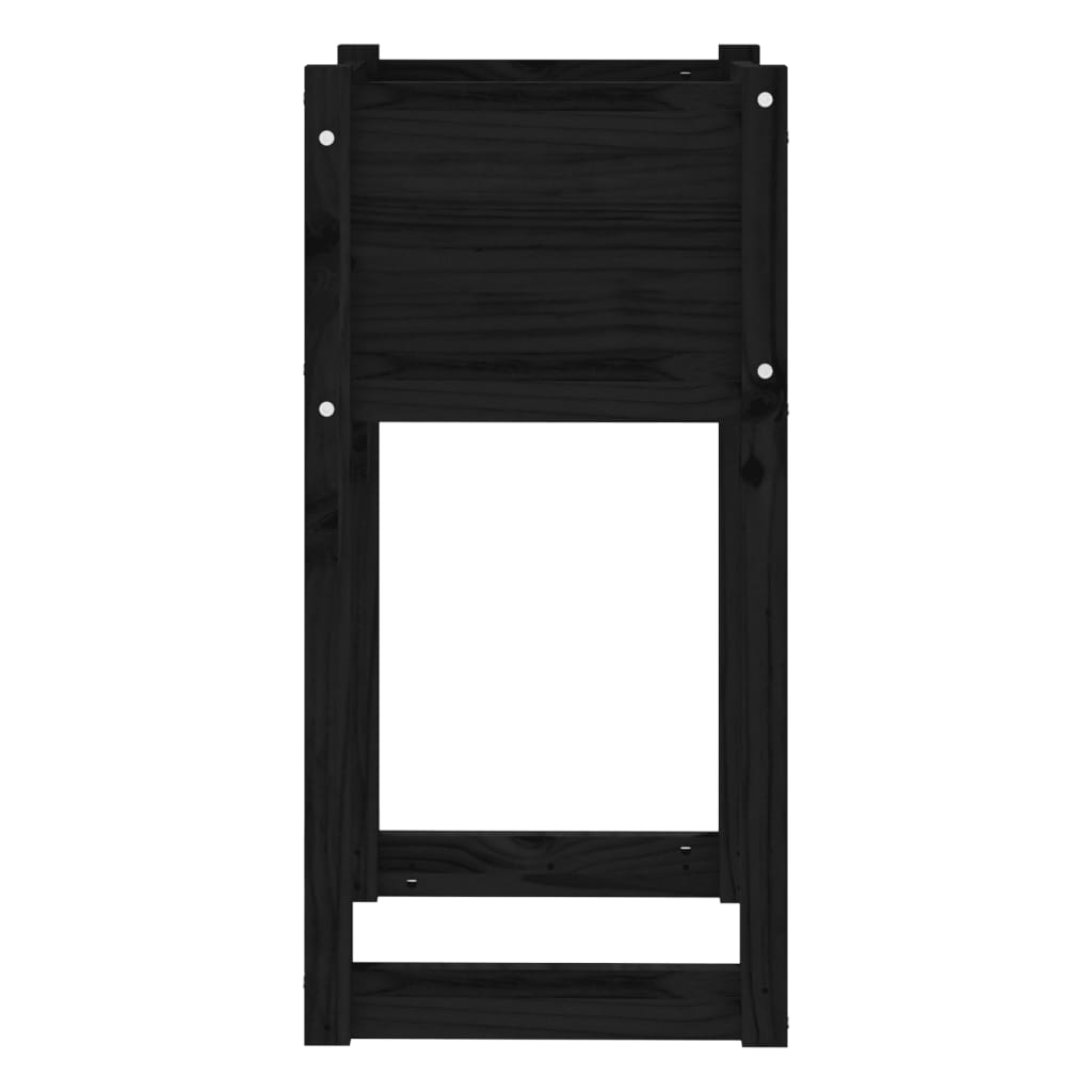 Sadilice 2 kom crne 40x40x81 cm od masivne borovine