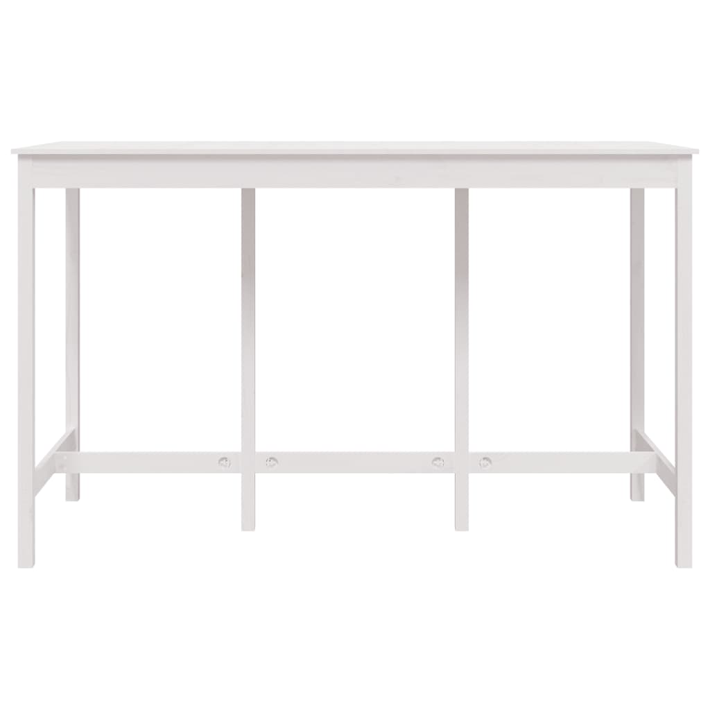Barski stol bijeli 180x80x110 cm od masivne borovine