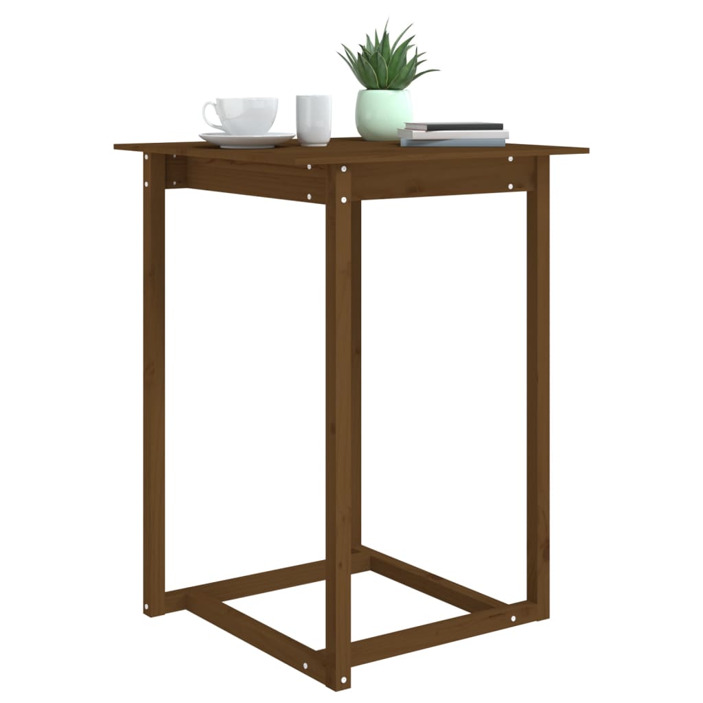 Barski stol smeđa boja meda 80x80x110 cm od masivne borovine