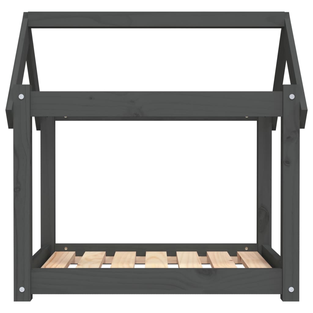 Krevet za pse sivi 71 x 55 x 70 cm od masivne borovine