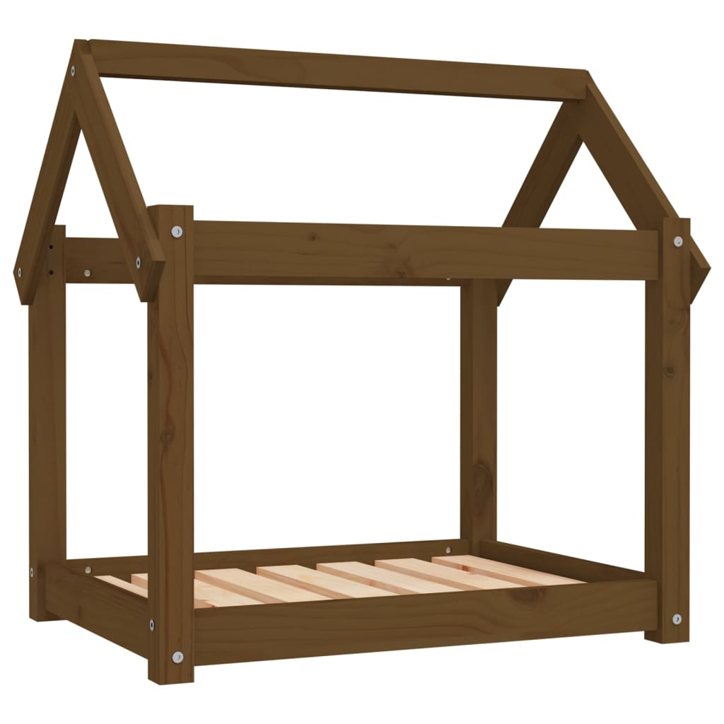 Krevet za pse smeđa boja meda 71x55x70 cm od masivne borovine