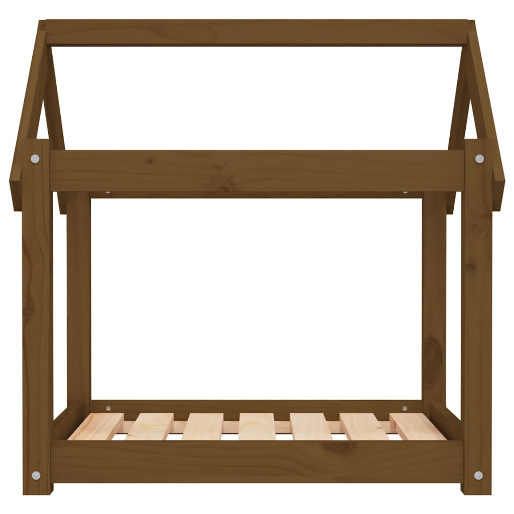Krevet za pse smeđa boja meda 71x55x70 cm od masivne borovine