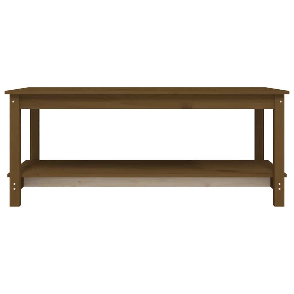 Stolić za kavu boja meda 110 x 55 x 45 cm od masivne borovine