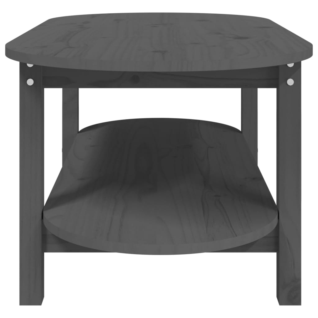 Stolić za kavu sivi 110 x 55 x 45 cm od masivne borovine