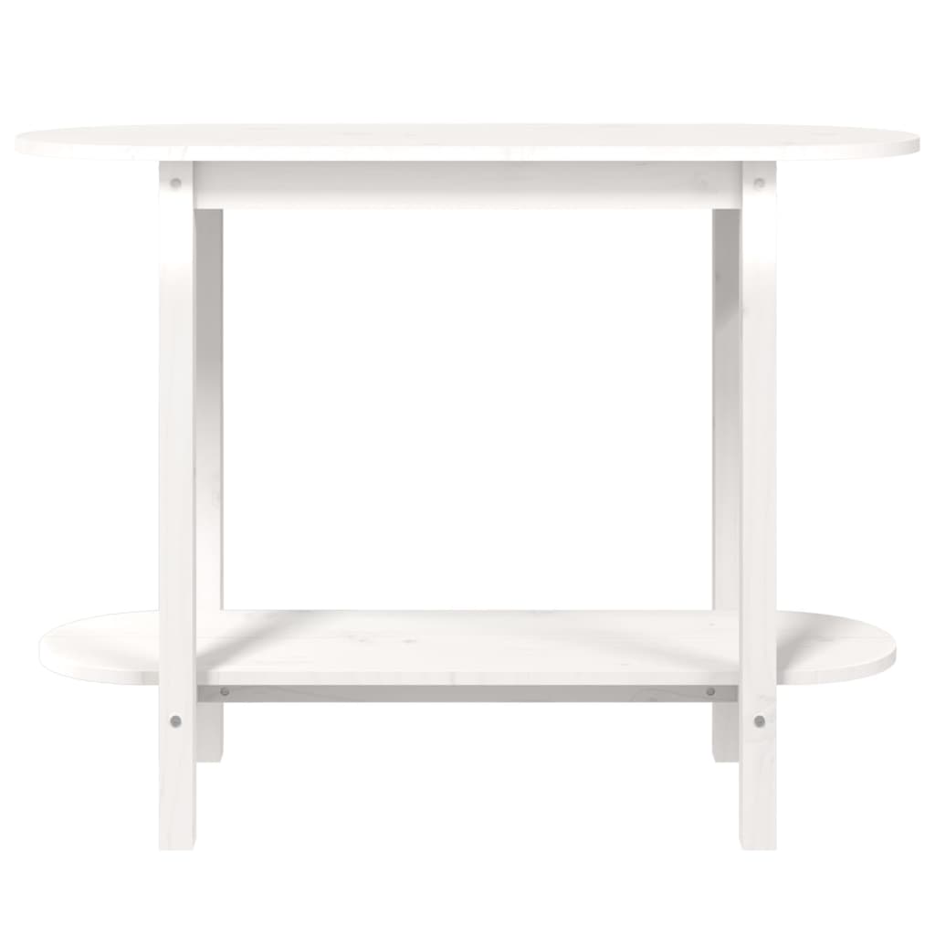 Konzolni stol bijeli 110 x 40 x 80 cm od masivne borovine