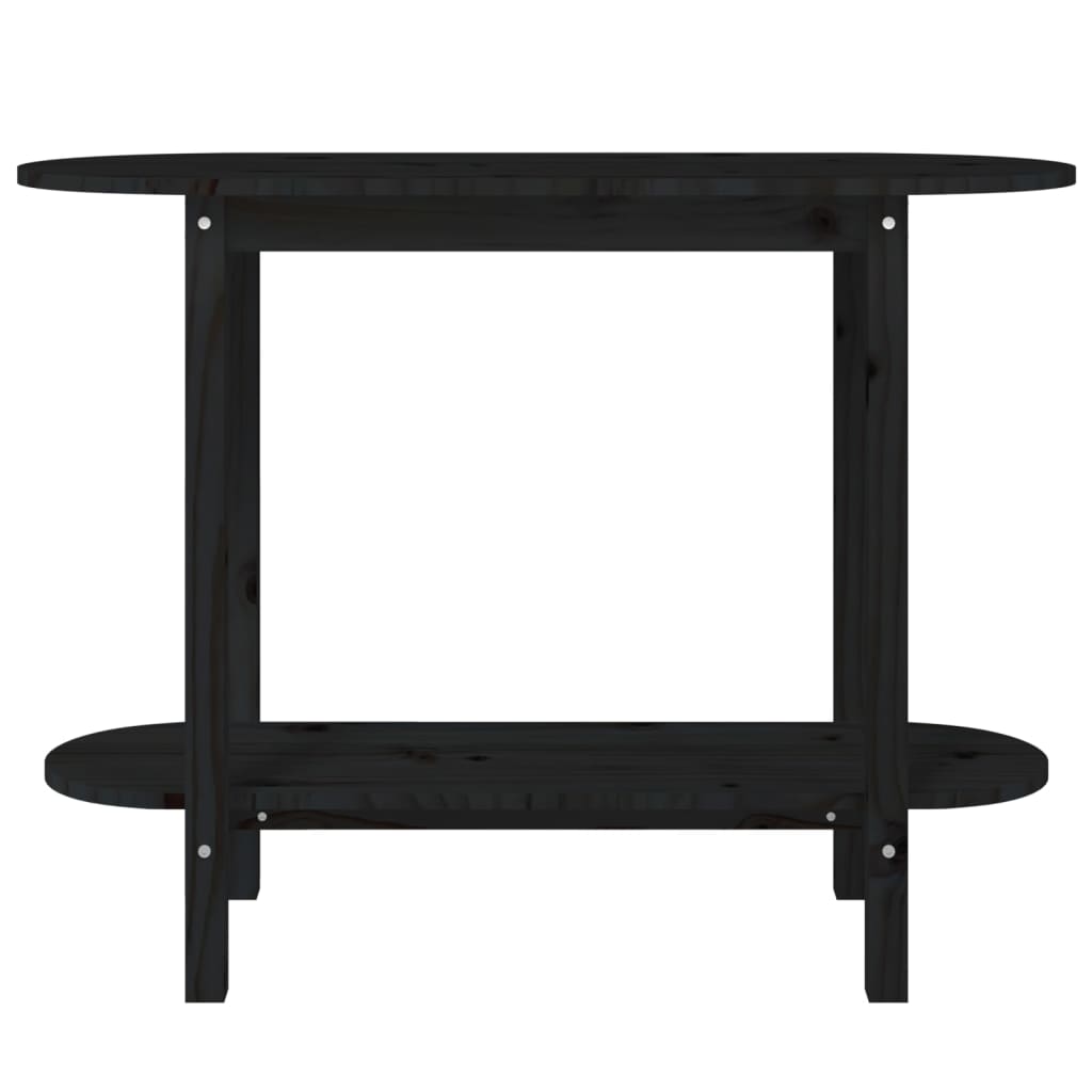 Konzolni stol crni 110 x 40 x 80cm od masivne borovine