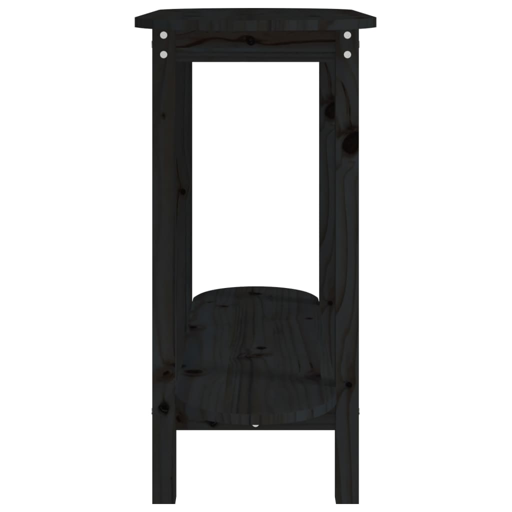 Konzolni stol crni 110 x 40 x 80cm od masivne borovine