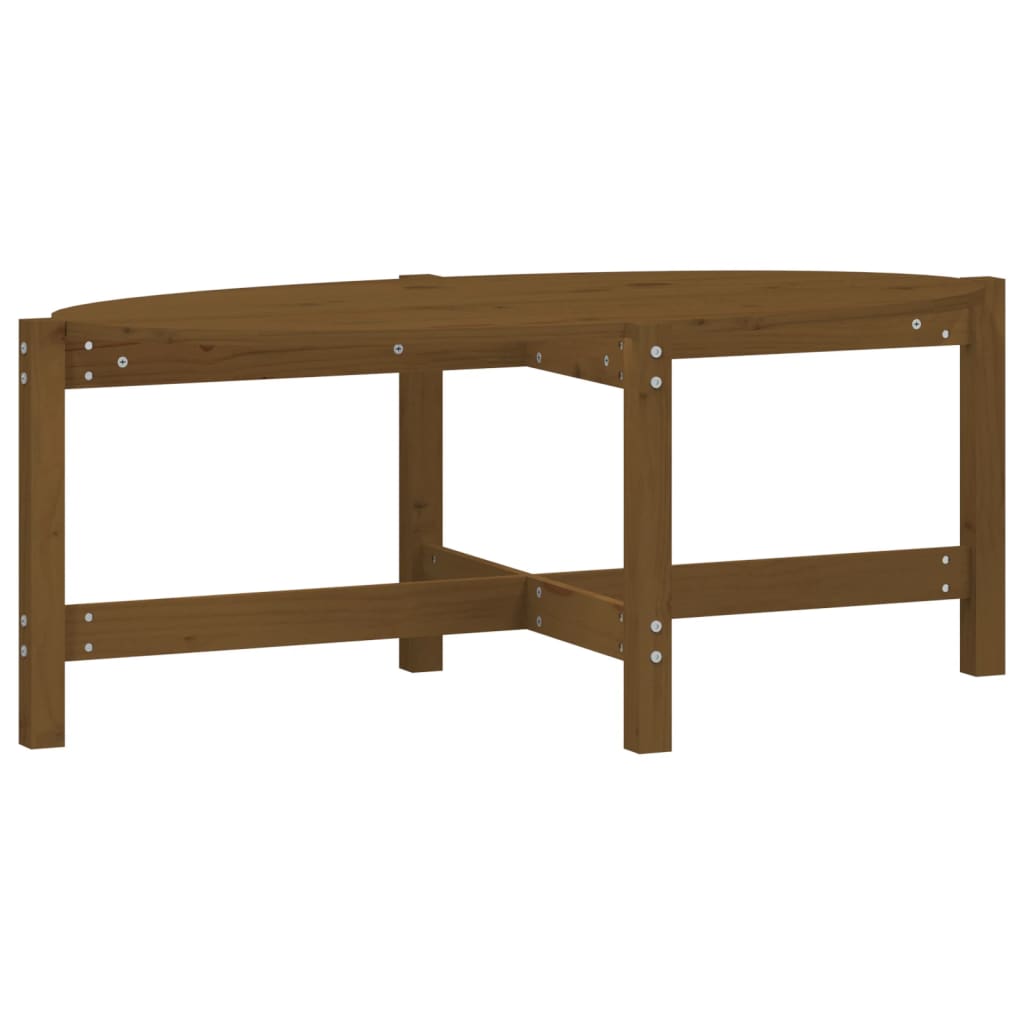 Stolić za kavu boja meda 118 x 63 x 45 cm od masivne borovine