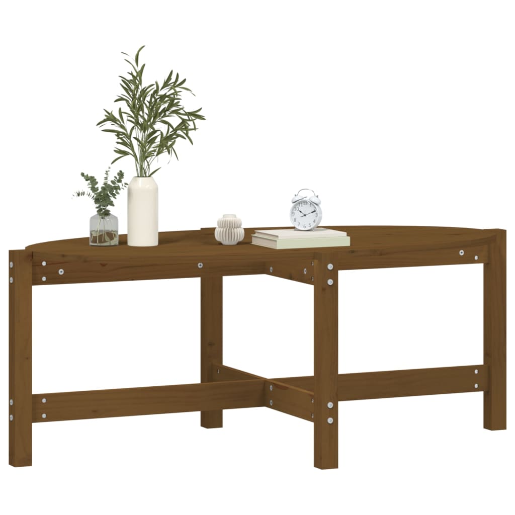 Stolić za kavu boja meda 118 x 63 x 45 cm od masivne borovine