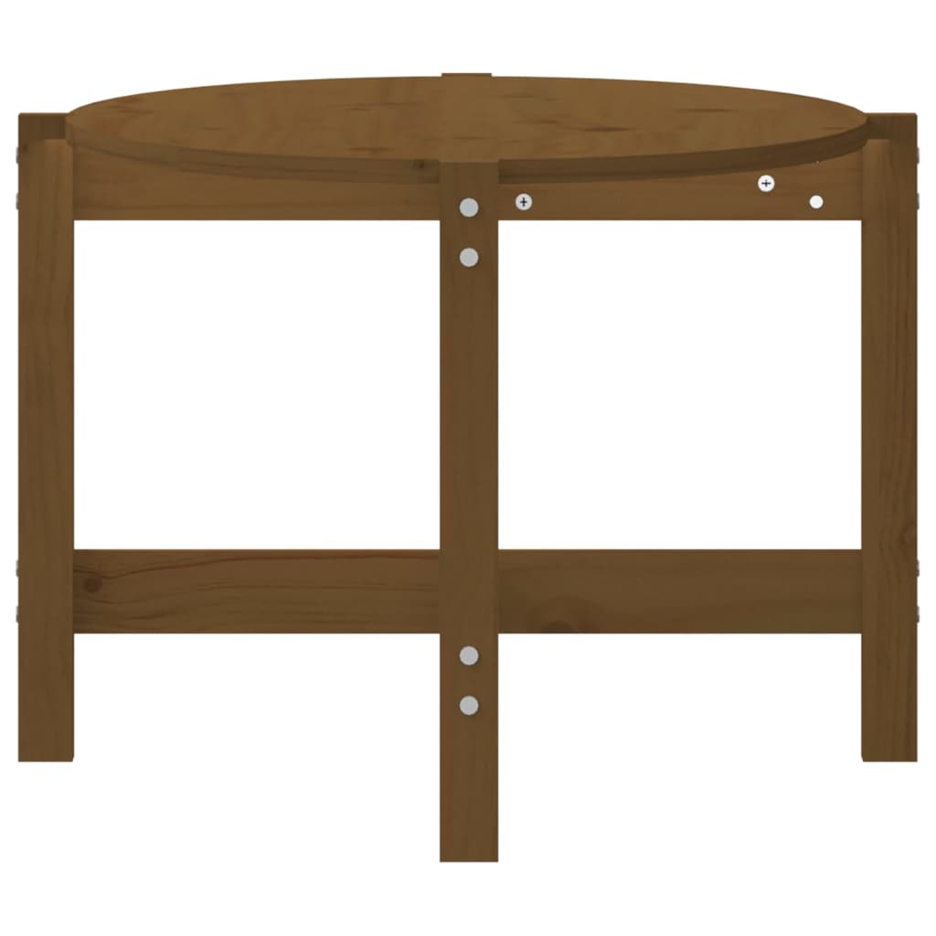 Stolić za kavu boja meda 118 x 63 x 45 cm od masivne borovine