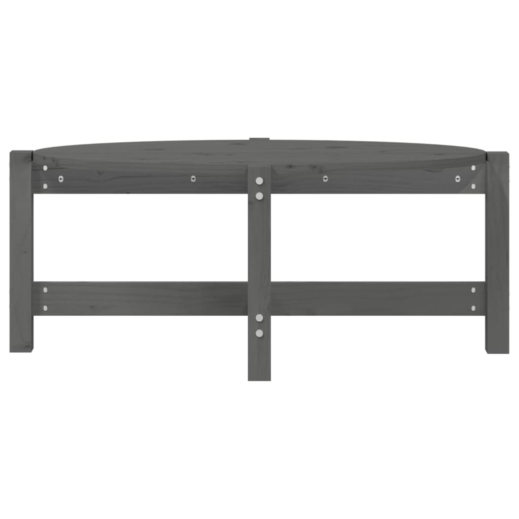 Stolić za kavu sivi 87 x 48 x 35 cm od masivne borovine