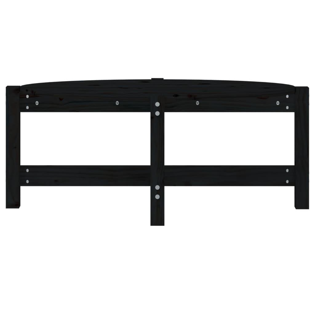 Stolić za kavu crni 87 x 48 x 35 cm od masivne borovine