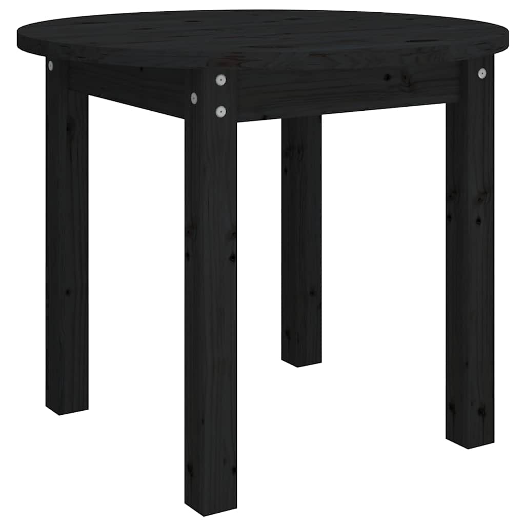 Stolić za kavu crni Ø 55x45 cm od masivne borovine