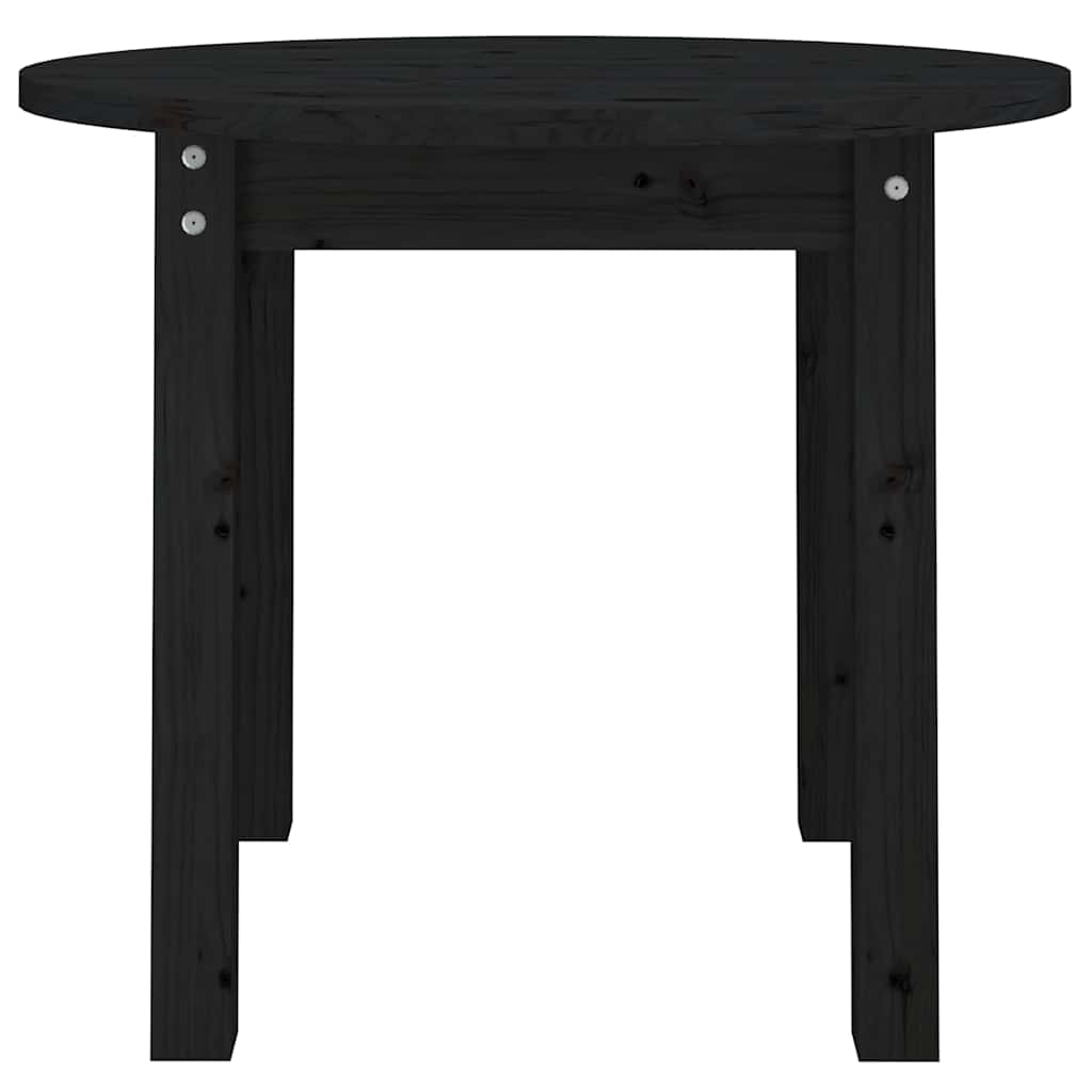 Stolić za kavu crni Ø 55x45 cm od masivne borovine