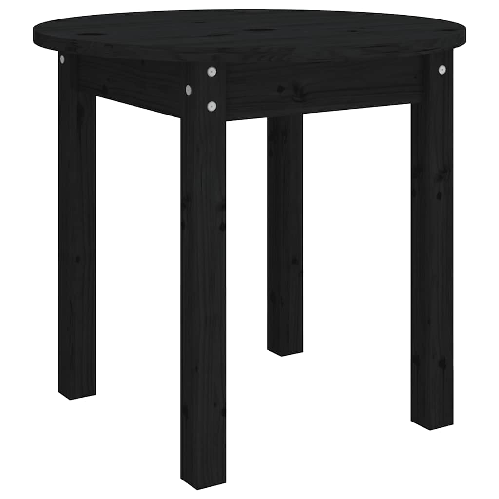 Stolić za kavu crni Ø 45x40 cm od masivne borovine